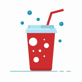 Soda Cup with Bubbles vector