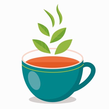 Tea with Tea Leaves vector