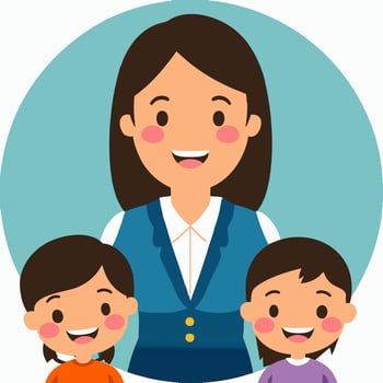Teacher with Children vector