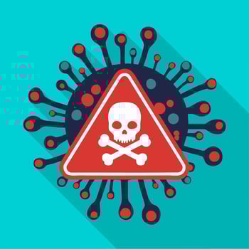Virus with Error Screen vector