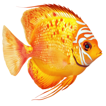 Discus Fish White Background on transparent background. png