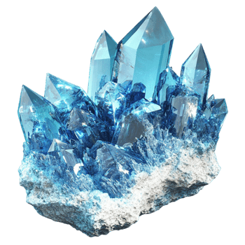 Blue Crystals on Rock png