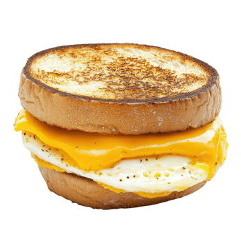 Egg Cheese Sandwich on transparent background. png