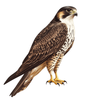 Majestic Falcon 3D Render on transparent background. png