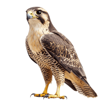 Majestic Falcon Bird Wildlife on transparent background. png