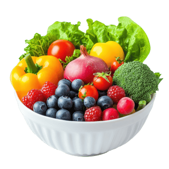 Vibrant Fresh Vegetable Berry Mix on transparent background. png