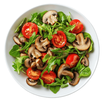 Vibrant Salad with Tomatoes on transparent background. png