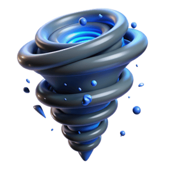 impressive creative Abstract Vortex 3D Render of a Swirling, Conical Nebula professional png