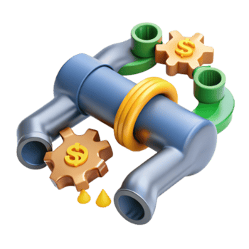 beautiful artistic Financial Pipeline System Efficiency Money Flow genuine png