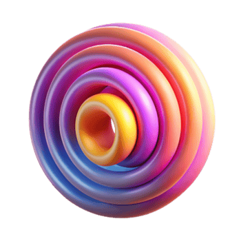 vibrant rustic Abstract Colorful 3D Rings Gradient, Swirl, Torus genuine png