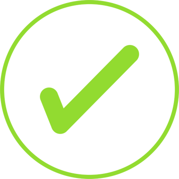 Green checkmark. True or false icon. Checkmark right and wrong circle button. png