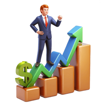 wonderful traditional Financial Growth Climbing the Charts to Success high quality png