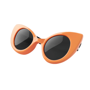 Stylish 3D Sunglasses Mockup on transparent background. png