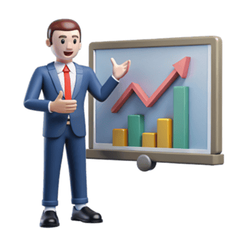 vibrant artistic Business Growth Presentation Charting Success professional png