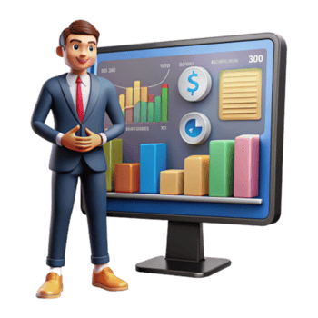 dramatic vintage Financial Data Analysis Business Charts Graphs high quality png