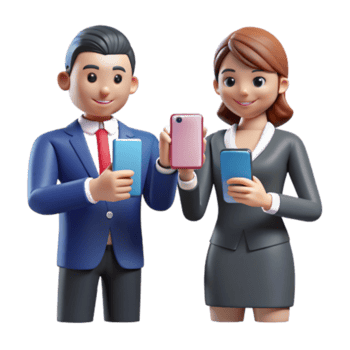 impressive contemporary Business Professionals Using Smartphones high resolution png