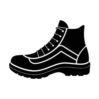 Clean running boot design showcasing fresh unique line art background vector
