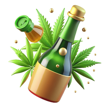 extraordinary classic Cannabis-Infused Sparkling Beverage A Festive Celebration detailed png