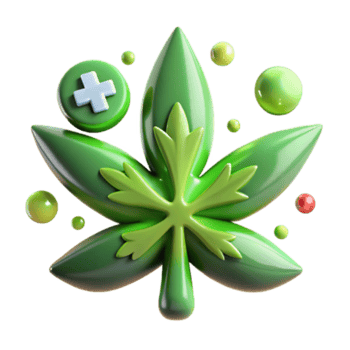 stunning creative Cannabis Leaf and Medical Symbol Exploring Plant-Based Wellness premium png