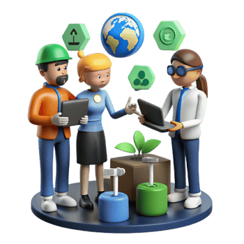 stunning modern Teamwork for Sustainable Growth Collaboration Technology in Green Initiatives genuine png