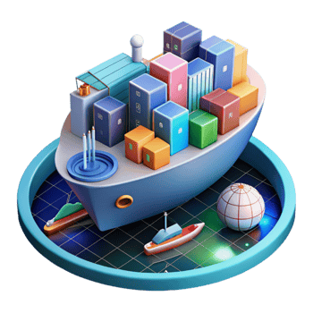 extraordinary minimalist Global Cargo Ship Efficient Container Shipping original png