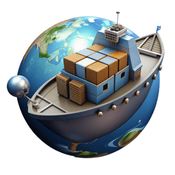 elegant classic Global Cargo Shipping Worldwide Container Transport genuine png