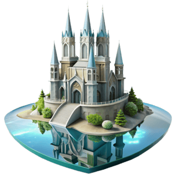 stunning traditional Enchanted Island Castle A Fairytale Realm exclusive png