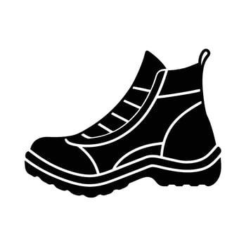 Abstract running boot outline design featuring fresh line art background vector