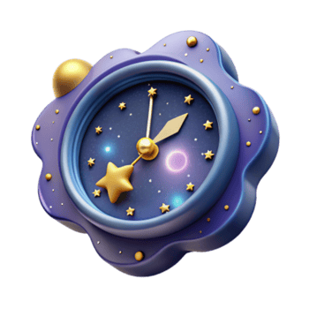 magnificent contemporary Celestial Clock Dreamy Night Sky Timepiece authentic png