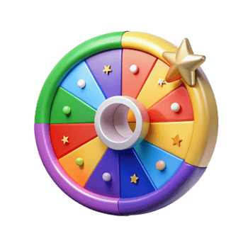 beautiful modern Colorful Spinning Wheel Game Win a Prize authentic png