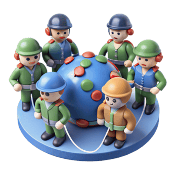vibrant minimalist Global Teamwork Diverse Workers Unite exclusive png