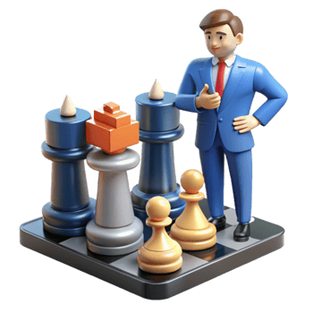 beautiful modern Strategic Planning Chess Game Business Strategy high resolution png