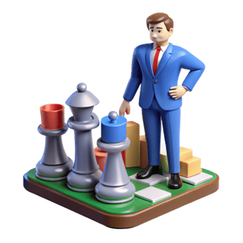 magnificent traditional Strategic Planning Business Chess Game 4K png