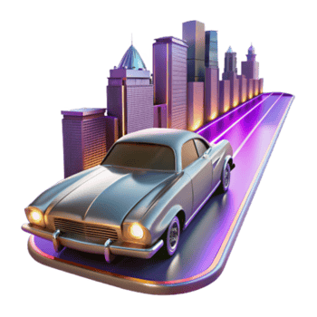 dramatic traditional Classic Car City Cruise Night Drive Adventure high resolution png