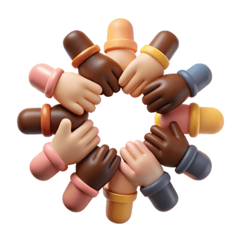 magnificent modern Unity, Collaboration, and Teamwork Diverse Hands Joined high resolution png