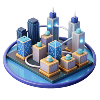 elegant creative Smart City Network Advanced Urban Infrastructure detailed png