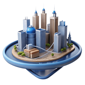 extraordinary vintage Modern Cityscape Urban Development Architectural Design authentic png