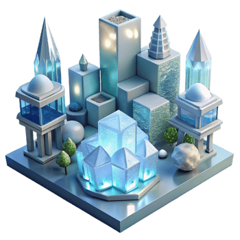 elegant contemporary Futuristic Cityscape Architectural Wonders detailed png