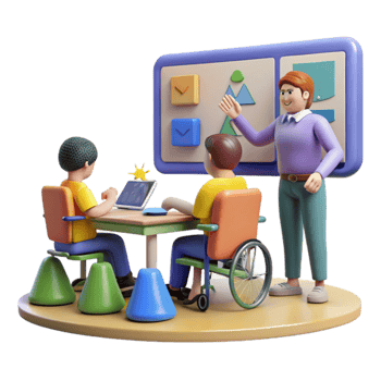 serene vintage Inclusive Classroom Accessible Learning for All professional png