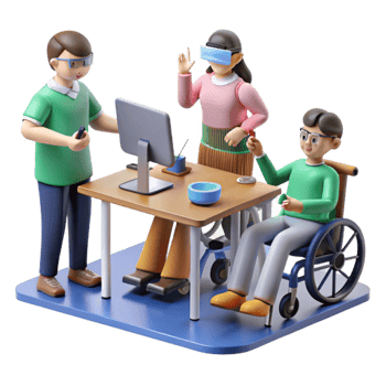 extraordinary modern Virtual Reality Collaboration Accessibility and Inclusivity in Tech professional png