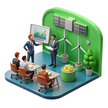 wonderful rustic Green Energy Business Meeting Growth Strategy Sustainability original png