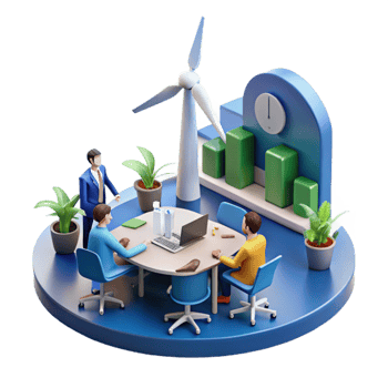 dramatic modern Green Energy Business Meeting Growth Strategy Sustainability original png