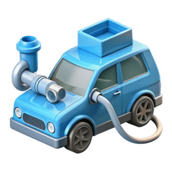 dramatic modern Future Car Eco-Friendly Hybrid Vehicle with Turbocharger 4K png