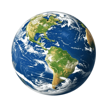 High Resolution Image Of Earth From Space Showing Global Details Isolated On Transparent Background png