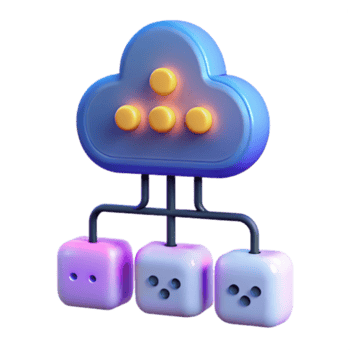 elegant abstract Cloud Computing Distributed Network Architecture professional png