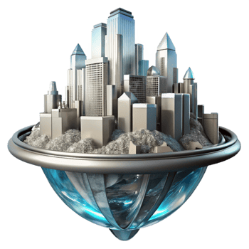 impressive artistic Futuristic Cityscape A Microcosm of Urban Development 4K png