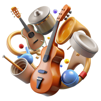 extraordinary vintage Vibrant World of Musical Instruments genuine png
