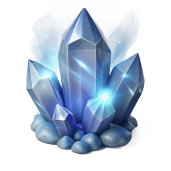 serene traditional Glowing Blue Crystals Cluster Gems, Minerals, Fantasy, Sparkle, Magic, Light, Rocks, Shiny, Precious Stones, Energy detailed png