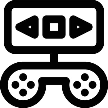 Game, Gaming, Entertainment Outline Icon vector