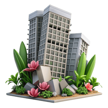serene traditional Urban Decay Nature Reclaims Concrete Jungle genuine png
